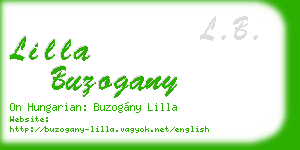 lilla buzogany business card